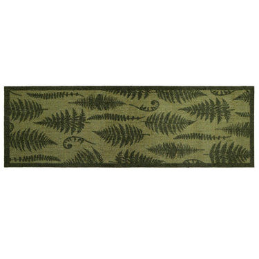 My Nylon Pattern Green Fern Washable Non-Slip Rug