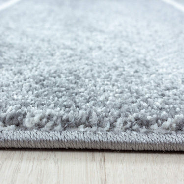 Modern Geometric Brick Wall Pattern Design Grey Rug 160 x 230 cm