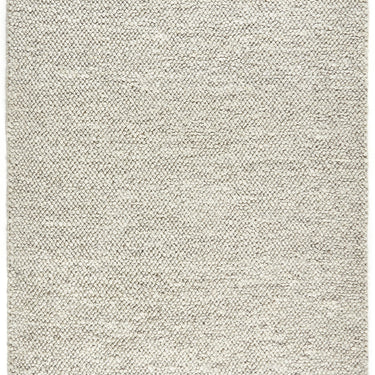 La Playa Hand Woven Pebble Wool Rug in Silver