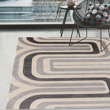 Asiatic London Sketch Contour Retro Living Hand-Carved Polypropylene Abstract Geometric Rug