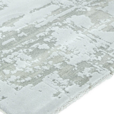 Asiatic London Astral AS13 New Silver Silky Shiny Acrylic Cotton Abstract Textured Rug