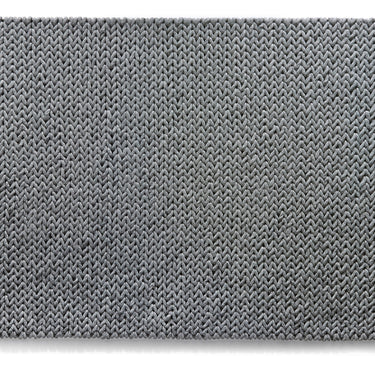 Fusion Luxury Soft Hand Woven Braided Wool Rug in Grey
