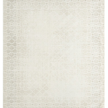 Grand Street GRN01 Shimmer Ivory By Geometric Modern Soft Rug
