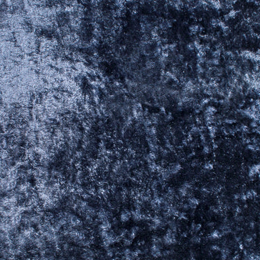 URCO Silk Touch Navy Blue Shaggy Modern Plain Rug 60x100 cm