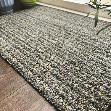 My Candy Spice Sage Green Washable Cotton Striped Rug