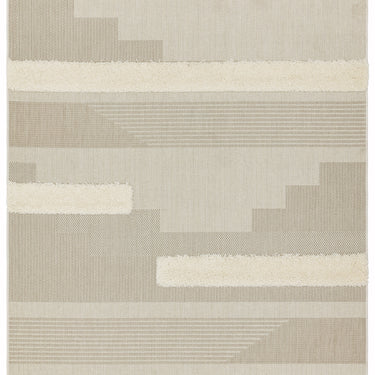 Monty Geometric Indoor Outdoor Rugs in Black Cream and Natural