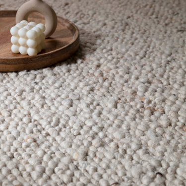 Adler Hand Woven Boucle Texture Rug in Ivory