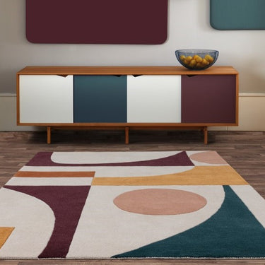Asiatic London Reef Connect RF23 Multicolour Handmade Wool Abstract Geometric Rug