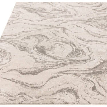 Lavico Swirl Marbled Rug Modern Abstract Silk Shiny Rug by Clarke & Clarke in Champagne Beige