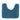 Hug Rug Buddy Teal Blue Washable Non-Slip Polypropylene Shaggy Bath Mat - Pedestral 50x45 cm