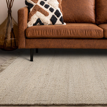 Grove Plain Flatweave Hand Woven Jute Rug in Sand Beige - Medium 120x170 cm (4'x5'6")