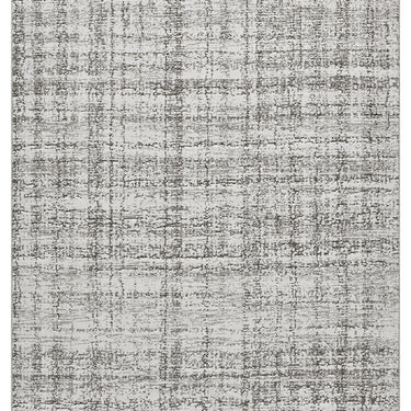 URCO Petra Palmyra Lines Grey Polypropylene Traditional Abstract Textured Hallway Runner Rug