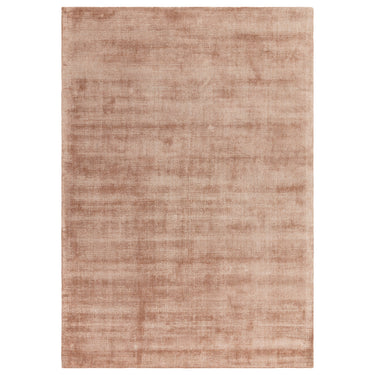 Aston Plain Quality 100% Viscose Silky Soft Rug in Copper, Navy, Green, Ochre, Sand and Silver