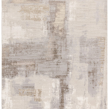 Asiatic London Stellar ST07 Painterly Marbled Grey Silver Polypropylene Abstract Textured Rug