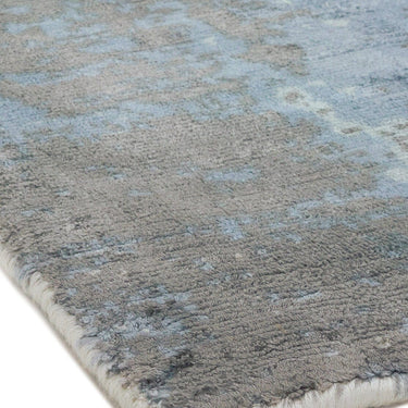 Gatsby Modern Abstract Shiny Viscose High Quality Hand Woven Navy Blue Rug