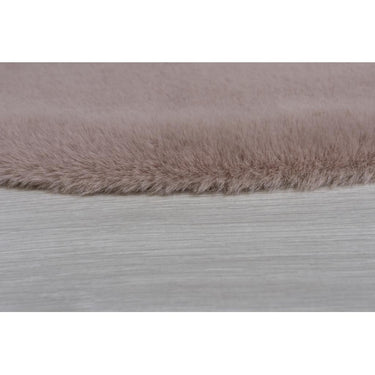 Nursery Kiddy Amour Heart Shape Faux Fur Mat Soft Kids Baby Pink Non Slip Rug in 85 x 85 cm