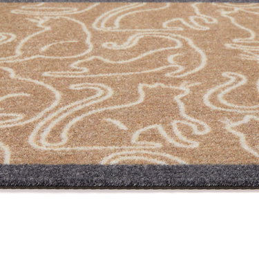 Howler and Scratch Pet Patterned Outlined Cats Washable Non-Slip Doormat 50x75 cm