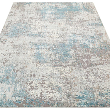 Rossa ROS03 Modern Abstract Rug in Teal