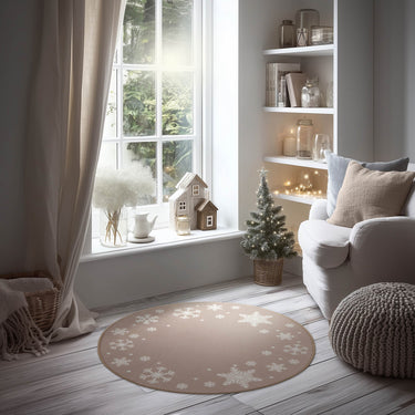 Floor Matters Natural Snowflake Christmas Tree Washable Non-Slip Doormat