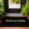 Asiatic London Black Welcome DO02 Use Coir Indoor Outdoor Non-Slip Doormat 45x75 cm