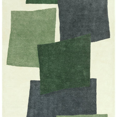 Asiatic London Romy Papercut Hand-Tufted Green Wool Modern Soft Rug