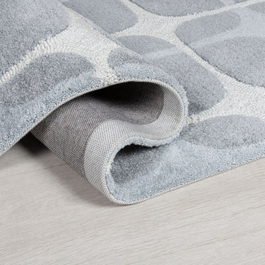 Zest Mesh Grey Geometric Modern Soft Rug 120x170 cm