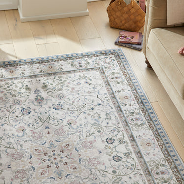 Consept Looms Liberty Classic LIB202 Pastel Multi Washable Non-Slip Traditional Hallway Runner Rug