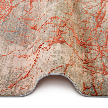 Emerald EMR101 Rug Modern Abstract Silky Rug in Orange