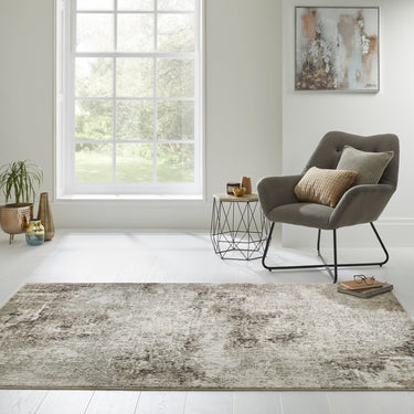 Consept Looms Rossa ROS03 Ivory Grey Polypropylene Abstract Modern Rug