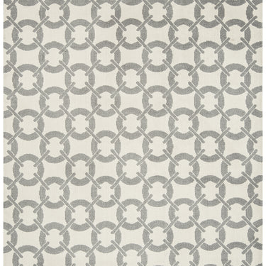 Arlo Buckle AR03 Geometric Rug in Black and Ivory