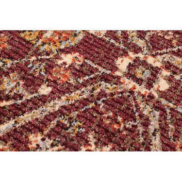 Orient 2529 Traditional Medallion Floral Bordered Rug Hallway in Terracotta, Red, Navy and Cream