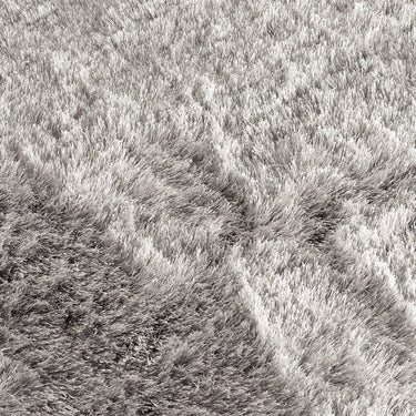 Glamour Shimmer Silver Soft Silky Handmade Shaggy Textured Rug