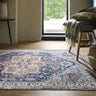 Origins Granada Emerald Blue Green Washable Non-Slip Cotton Chenille Rug - Small 80x150 cm (2'6"x5')
