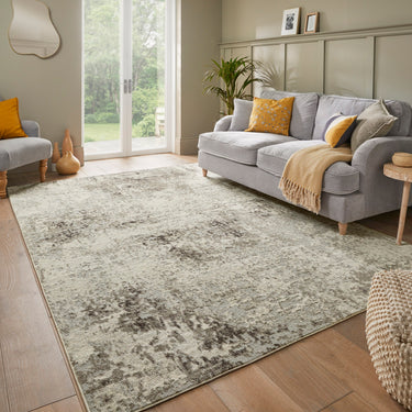 Consept Looms Rossa ROS03 Ivory Grey Polypropylene Abstract Modern Rug - Medium 120x170 cm (4'x5'6")