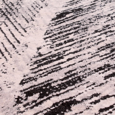 Arabella Imperial Abstract Distressed Quality Black White Soft Rug in 80x150 cm