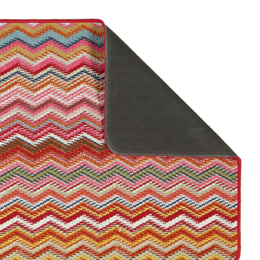 My Mat Stain Resistant Washable Home Entrance, Kitchen, Hallway, Entryway Non-Slip Rug Candy in Multi Bright ZigZag Colours