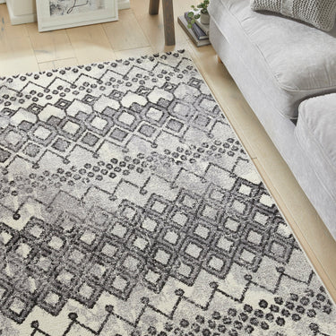 Consept Looms Somerset SOM104 Tribal Pattern Antharcite Polypropylene Traditional Geometric Rug