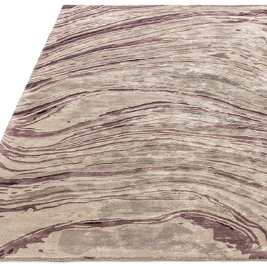 Katherine Carnaby Tuscany Silk Amethyst Marble Rug Premium Hand Woven Luxury Abstract Shiny Purple Rug