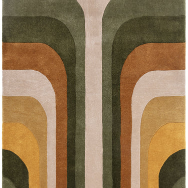 Asiatic London Romy Retro Hand-Tufted Green Wool Modern Soft Rug