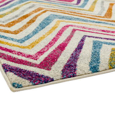 Nova NV21 Rhythm Zig- Zag Modern Stripes Chevron Multi Rug
