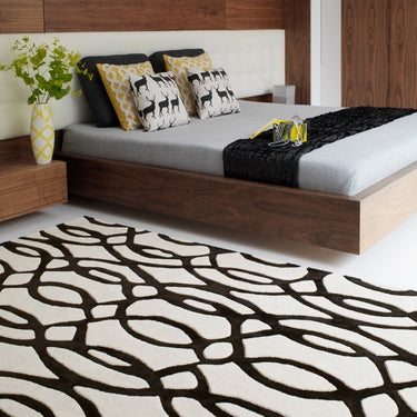 Matrix Wire Wool Rug Hand Made Luxury Soft Modern Abstract Geometric Rug