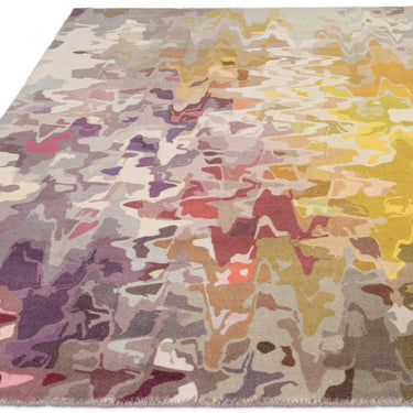 Vision Stipple Wool Ombre Effect Hand Tufted Short Pile Modern Abstract Rug in Multi Colours