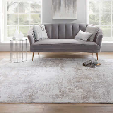 Rossa ROS03 Modern Abstract Rug in Beige Stone