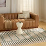 Nourison Nordic NRC15 Stripes Design Ivory Multi Geometric Textured Striped Scandi Rug - Medium 122x183 cm (4'x6')