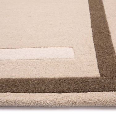 Origins Contour Hand-Carved Wool Gem Design Beige/Brown Rug