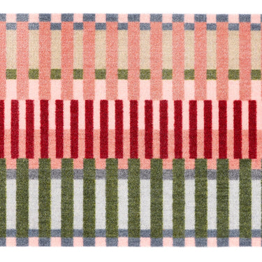 My Nylon Pattern Colour Block Weave Multi Washable Non-Slip Rug 50x75 cm
