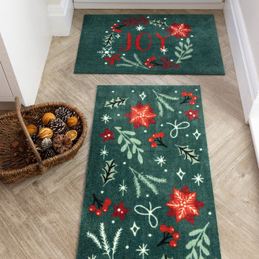 My Nylon Pattern Festive Joy Washable Non-Slip Doormat