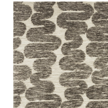 Mason Wave Modern Art Abstract Soft Sumptuous Rug in Brown Cream White