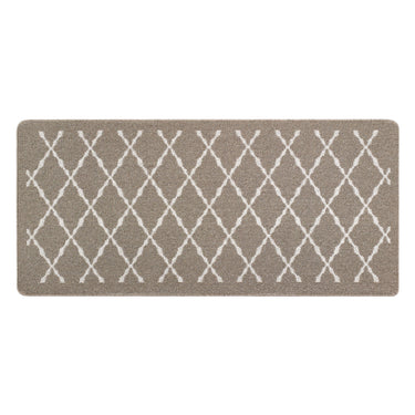 My Stain Resistant Arbor Stone Beige Washable Non-Slip Polypropylene Geometric Hallway Runner Rug - Runner 67x150 cm (2'3"x5')