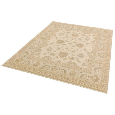 Chobi Traditional Bordered Persian Wool Rug in Beige 130x190 cm